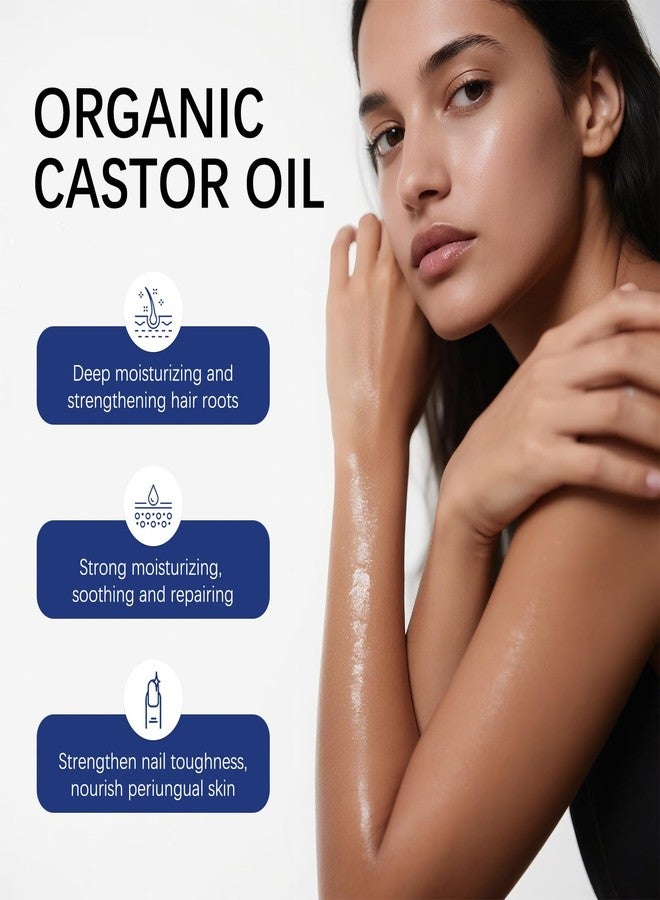 JISKG Organic Castor Oil Roll-On with Rose Quartz, 100% Pure Cold-Pressed Castor Oil for Hair Growth, Eyelashes, Eyebrows & Moisturizes Skin.(50ml) - Image 5